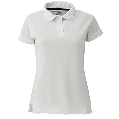PLAYERA POLO SPORTIVA DAMA BLANCA-BLANCO