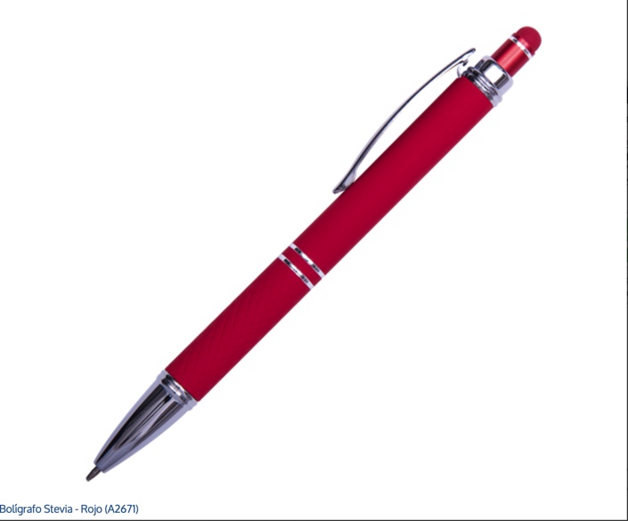 BOLíGRAFO DE ALUMINIO STEVIA A2671 ROJO-04 - ROJO