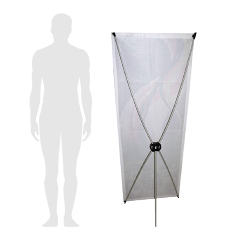 DISPLAY X REFORZADO DE ALUMINIO DE .80 X 1.80-