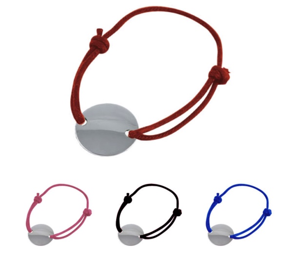 PULSERA DE CAUCHO CON PLACA METALICA DE ALUMINIO-