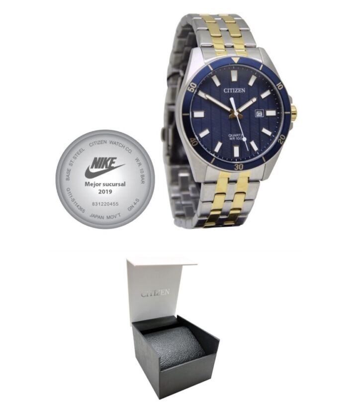 Reloj para caballero CITIZEN  con cronómetro.-plata