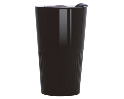 VASO MIAMI  DE CERAMICA A2694  NEGRO-NEGRO