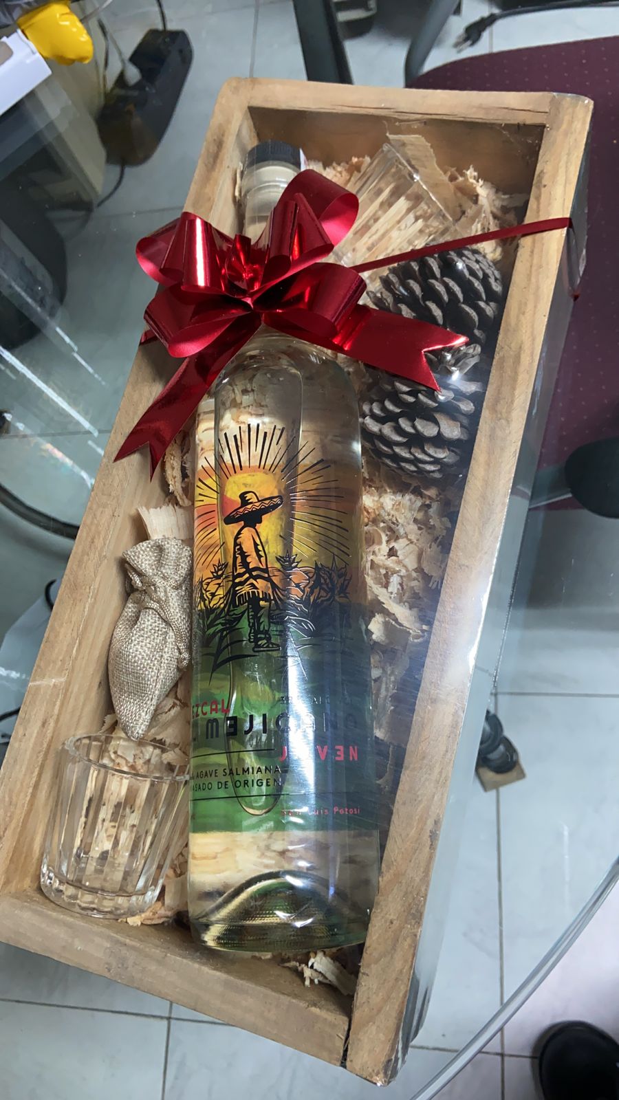 ARCON NAVIDEñO DE VINO MEZCAL JOVEN "EL MEXICANO"-