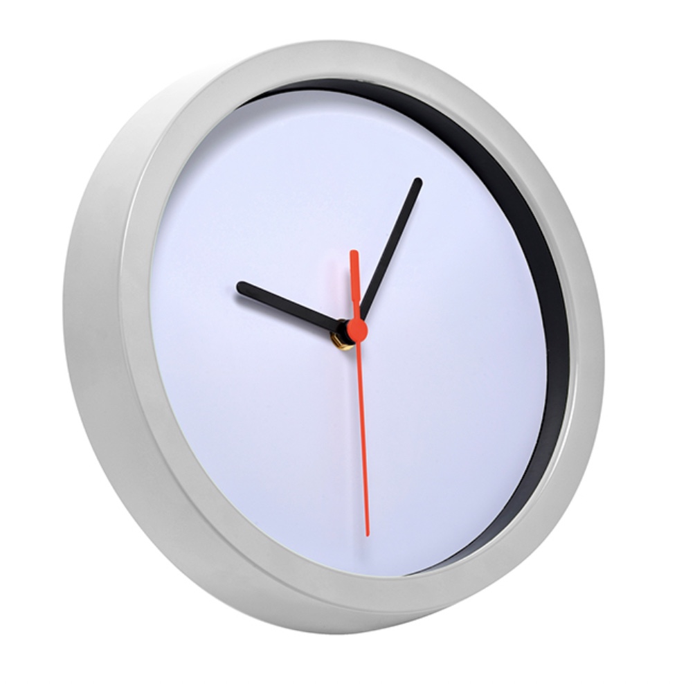 Reloj de pared de plástico-Plata